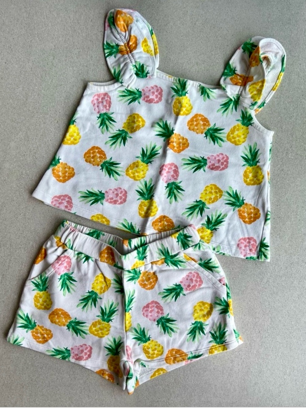 Janie and Jack Pineapple French Terry Shorts & Top